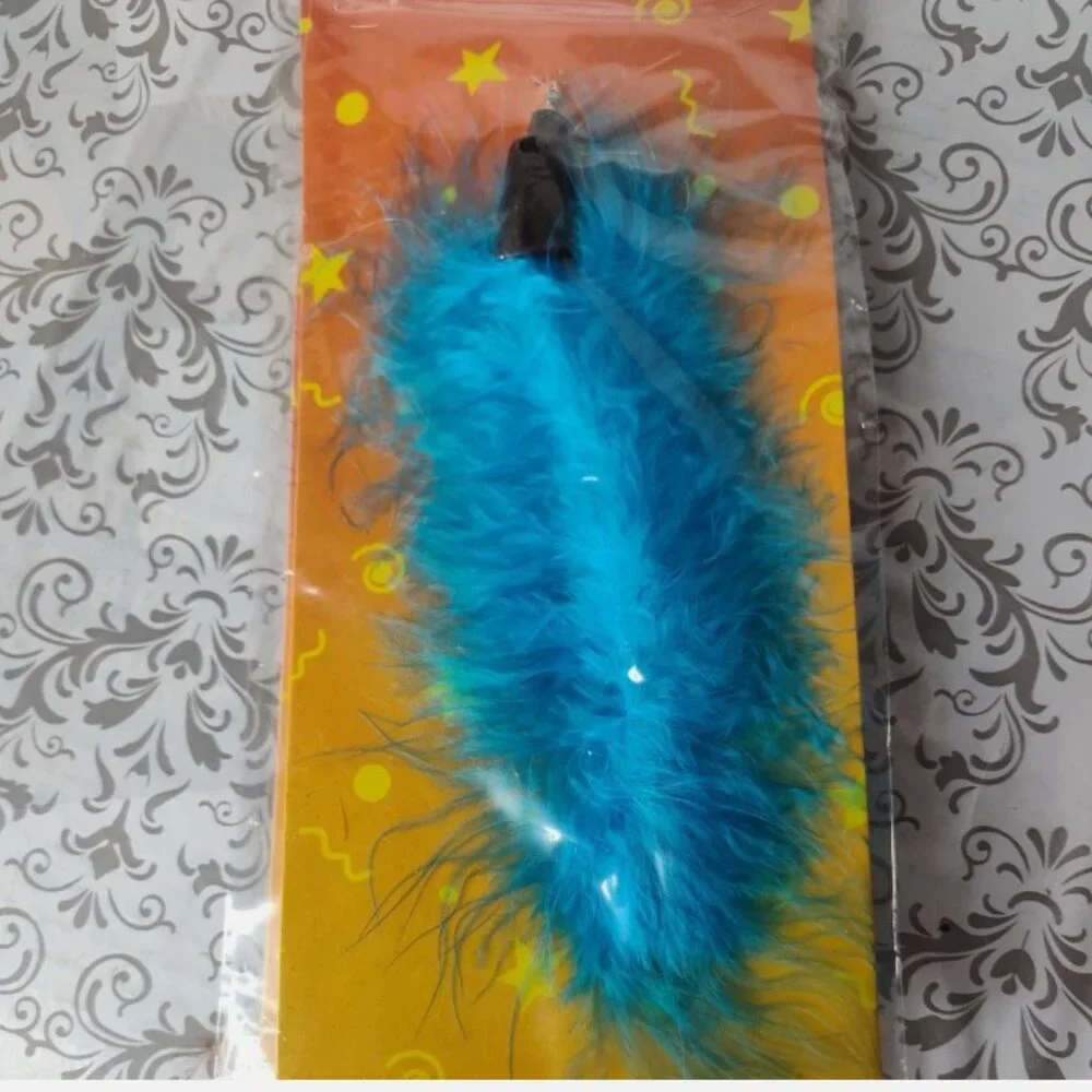 Lot of 3 Lazy Pet Interactive Tail Tease Cat Toy Brown, Orange, & Blue C14
